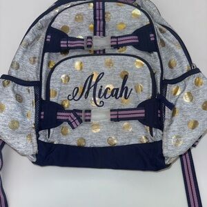 Gold Polka Dot Kids Backpack